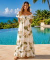 Makani Orchids Muumuu Hawaiian Dress White