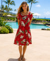 Makani Short Muumuu Hawaiian Dress Red