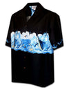 Marlin Cotton Men's Border Aloha Shirt