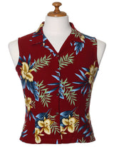 Women's Orchids Sleeveless Maroon Shirt