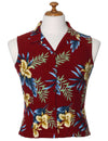 Maroon Women's Orchids Sleeveless Shirt