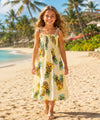 Maui Pineapples Girls Smock Top Dress Cream