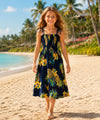 Maui Pineapples Girls Smock Top Dress Navy