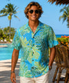 Maui Rayon Men's Hawaiian Shirt Aqua