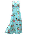 Comfort Fit Flamingo Rayon Long Hawaiian Dress