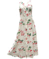 Comfort Fit Flamingo Rayon Long Hawaiian Dress