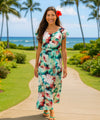 Makawao Full Length Dress w/Cap Sleeves Red