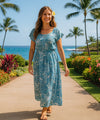 Kohala Full Length Dress w/Cap Sleeves Navy