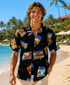 Mele Kalikimaka Cotton Aloha Christmas Shirt Black