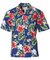 Men Hawaiian Cotton Hibiscus Shirt