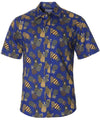 Men's Cotton Pineapples Button-Up Aloha Shirt