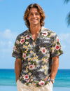Floral Tropical Short Sleeves Men's Aloha Shirt