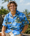 Laniakea Short Sleeves Men's Blue Aloha Shirt