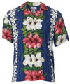 Men's Hibiscus Rayon Panel Island Shirt