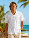 Kaneohe White Wedding Aloha Shirt White Men's Wedding Shirt