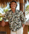 Waimea Surf 3/4 Sleeves Hawaiian Shirt Brown Men's Long Sleeves Shirt
