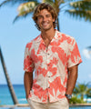 Lanai Adventure Cotton Hawaiian Shirt Coral