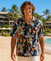 Aloha Island Parrots Vacation Hawaiian Shirt Black