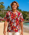 Aloha Island Parrots Vacation Hawaiian Shirt Red