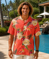 Rayon Ceres Men's Relax Fit Aloha Shirt Coral
