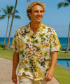 Hookipa Cotton Men Hawaiian Shirt Maize