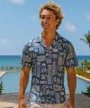 Kapena Relaxed Fit Men's Aloha Shirt Blue