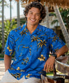 Retro Oasis Rayon Men's Hawaiian Shirt Cool Water Men Shirts