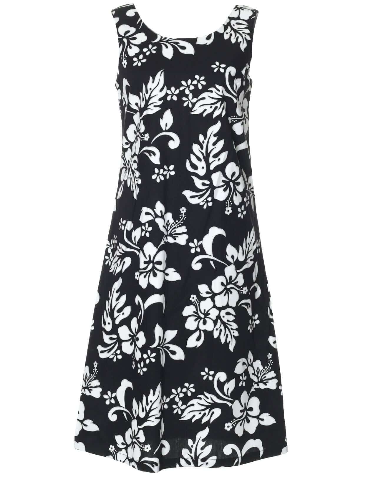 Mid Length Maui Hibiscus Hawaiian Dress