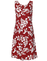 Mid Length Maui Hibiscus Hawaiian Dress