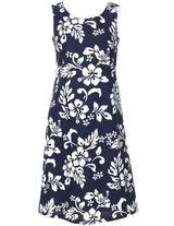 Mid Length Maui Hibiscus Hawaiian Dress