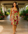 Makakilo Ginger Sleeveless Hawaiian Dress Red