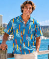 Aqua North Shore Cotton Surfer Aloha Shirt