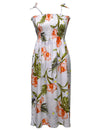 Orchids Rayon Smock Midi Hawaiian Dress