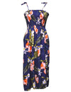 Orchids Rayon Smock Midi Hawaiian Dress