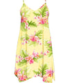 Orchids Short Hawaiian Dress with Scarf Hem