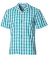 Teal Short Sleeves Men's Palaka Hawaiian Shirt Men's Palaka Shirts