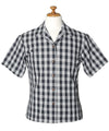 Black short Sleeves Woman Palaka Shirt Women Shirts