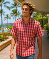 Traditional Hawaiian Paniolo Red Shirt Red