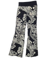 Tribal Cotton Mid Rise Pants Women Black Pants