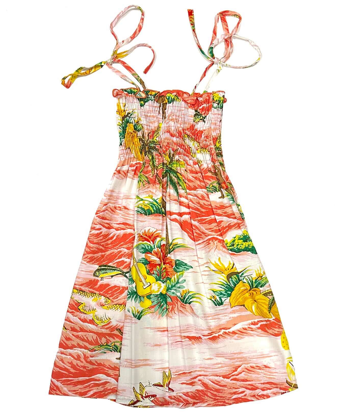 Pali Girls Smock Top Rayon Dress