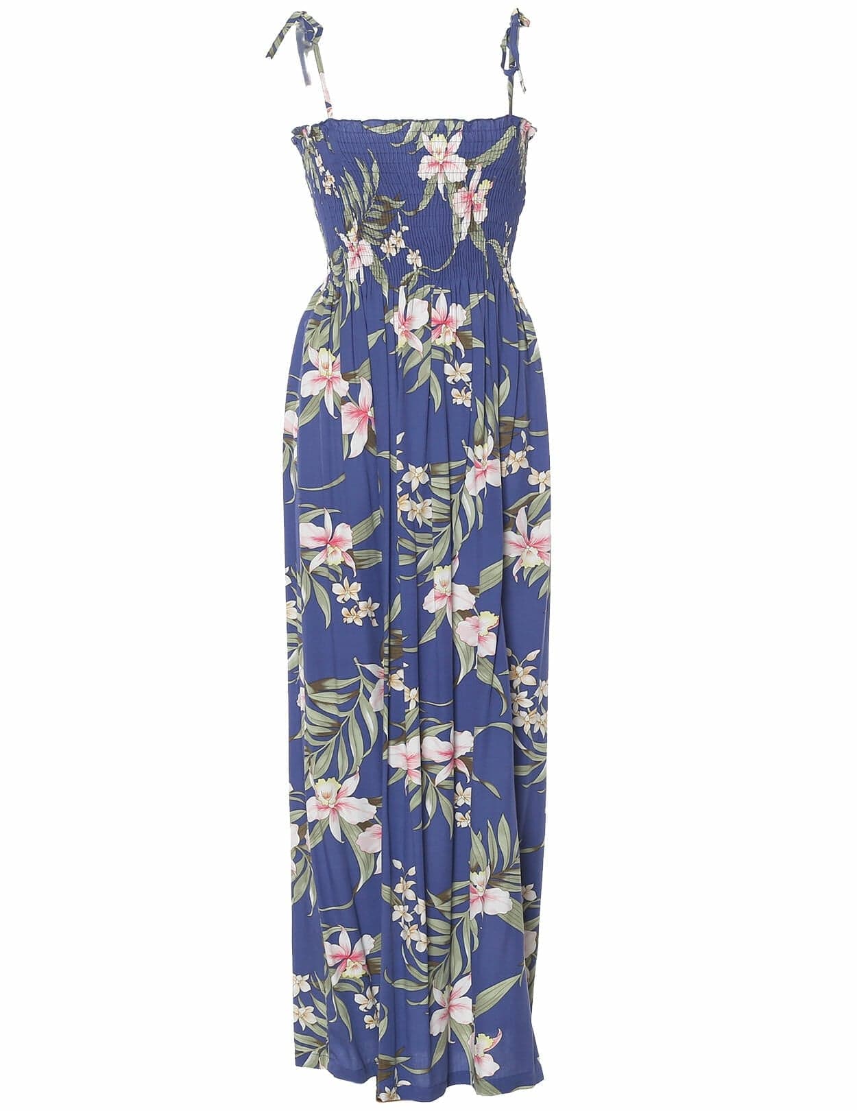 Pali Tube Top Long Hawaiian Smock Dress