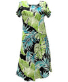 Palms Rayon Dress with Cap Sleeves