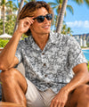 Cotton Poplin Paradise Aloha Shirt Silver