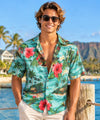 Paradise Found Short Sleeves Aloha Shirt Sage