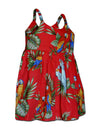 Parrots Cotton Girls Hawaiian Sundress