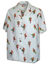 Parrots Cotton Men's Aloha Shirt