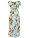 Passion Orchids Ankle Length Hawaiian Dress