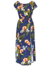 Passion Orchids Ankle Length Hawaiian Dress