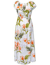 Passion Orchids Ankle Length Hawaiian Dress