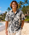 Black Pineapple Aloha Dress Hawaiian Shirt Black